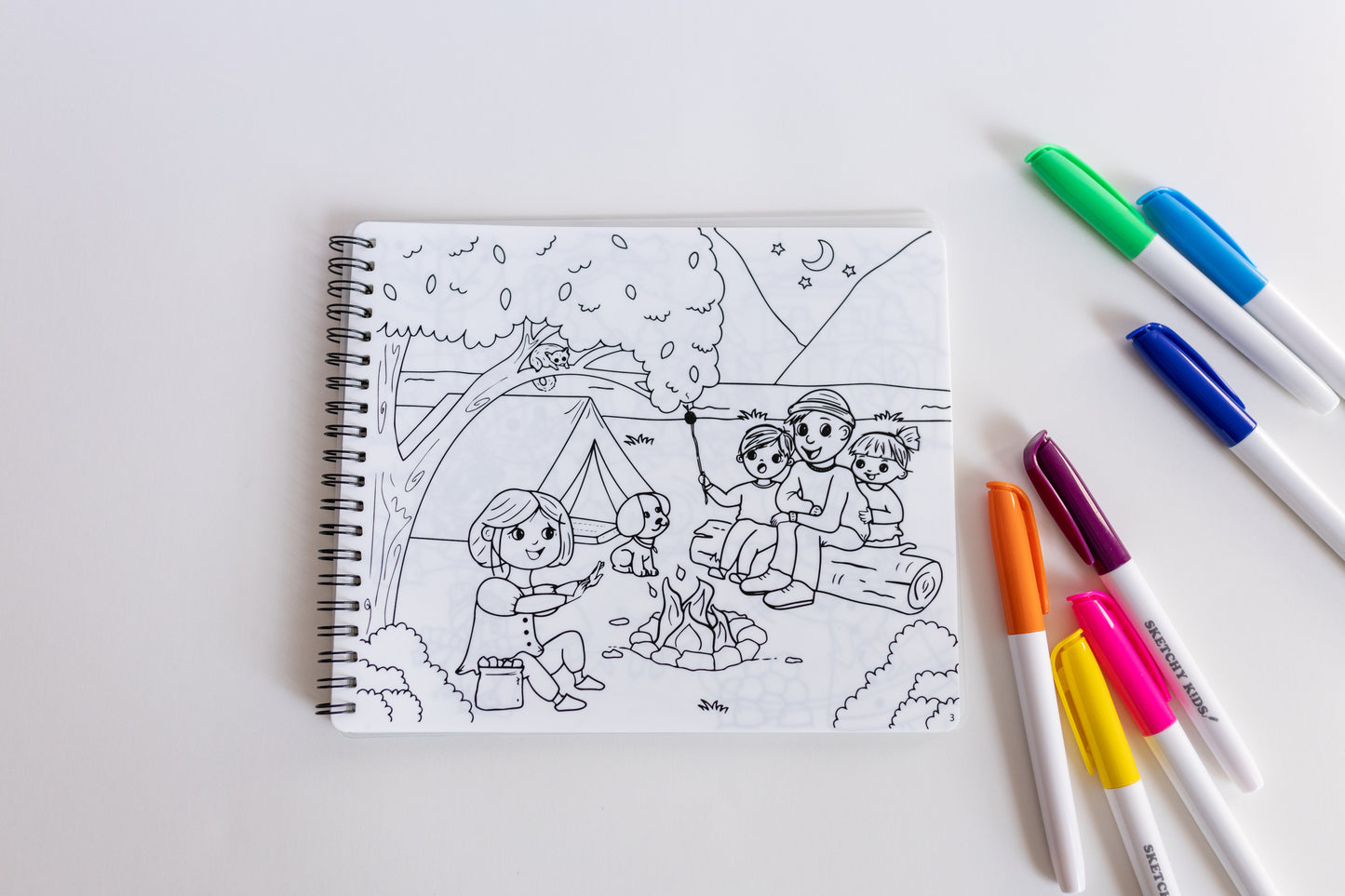 Family Adventures GIFT PACK - Silicone Colouring Book + TEXTAS + GIFT BOX | Sketchy Kids