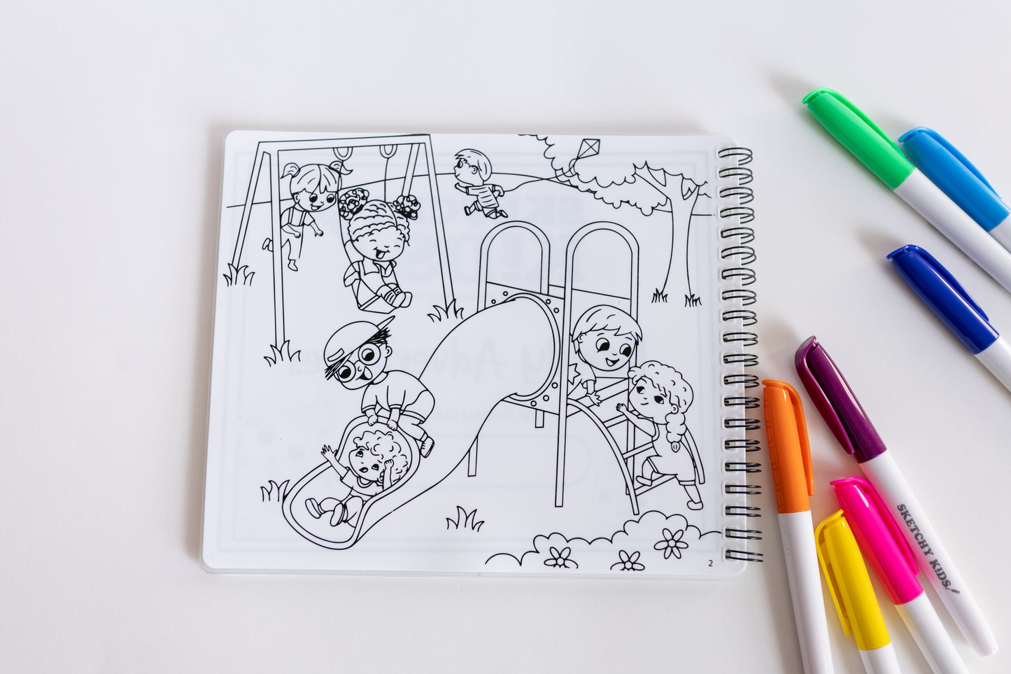 Family Adventures GIFT PACK - Silicone Colouring Book + TEXTAS + GIFT BOX | Sketchy Kids