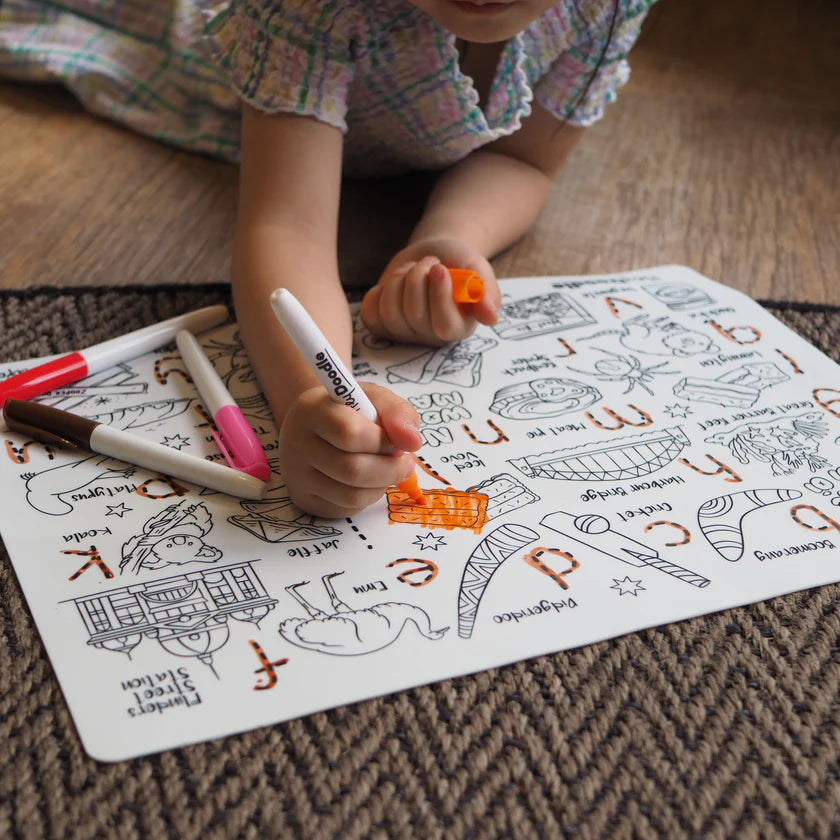 Aussie Icons - Silicone Colouring Mat | Hey Doodle