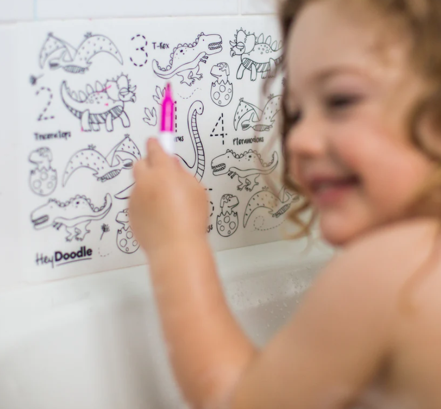 Dino Roar - Silicone Colouring MINI Mat | Hey Doodle