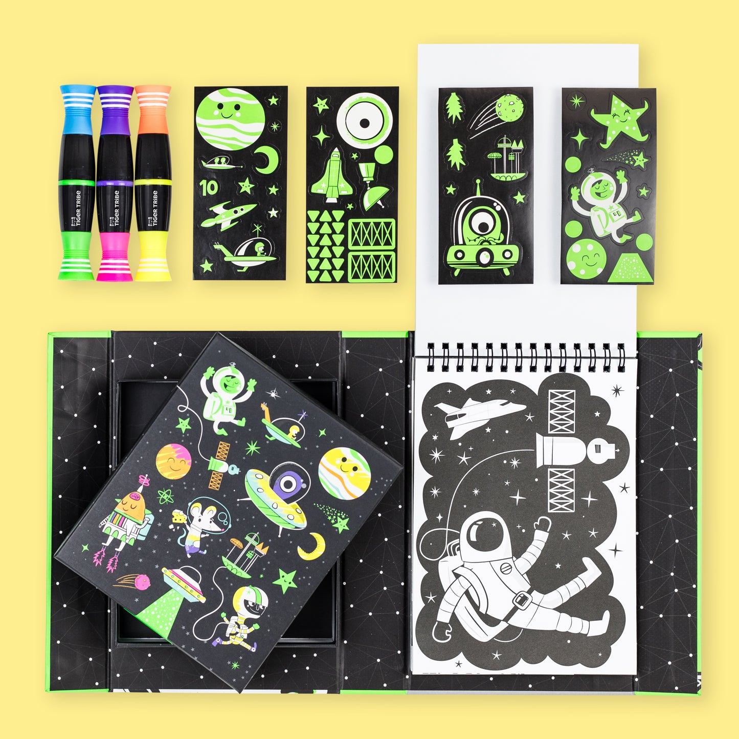 Neon Colouring Set - Outer Space | Tiger Tribe