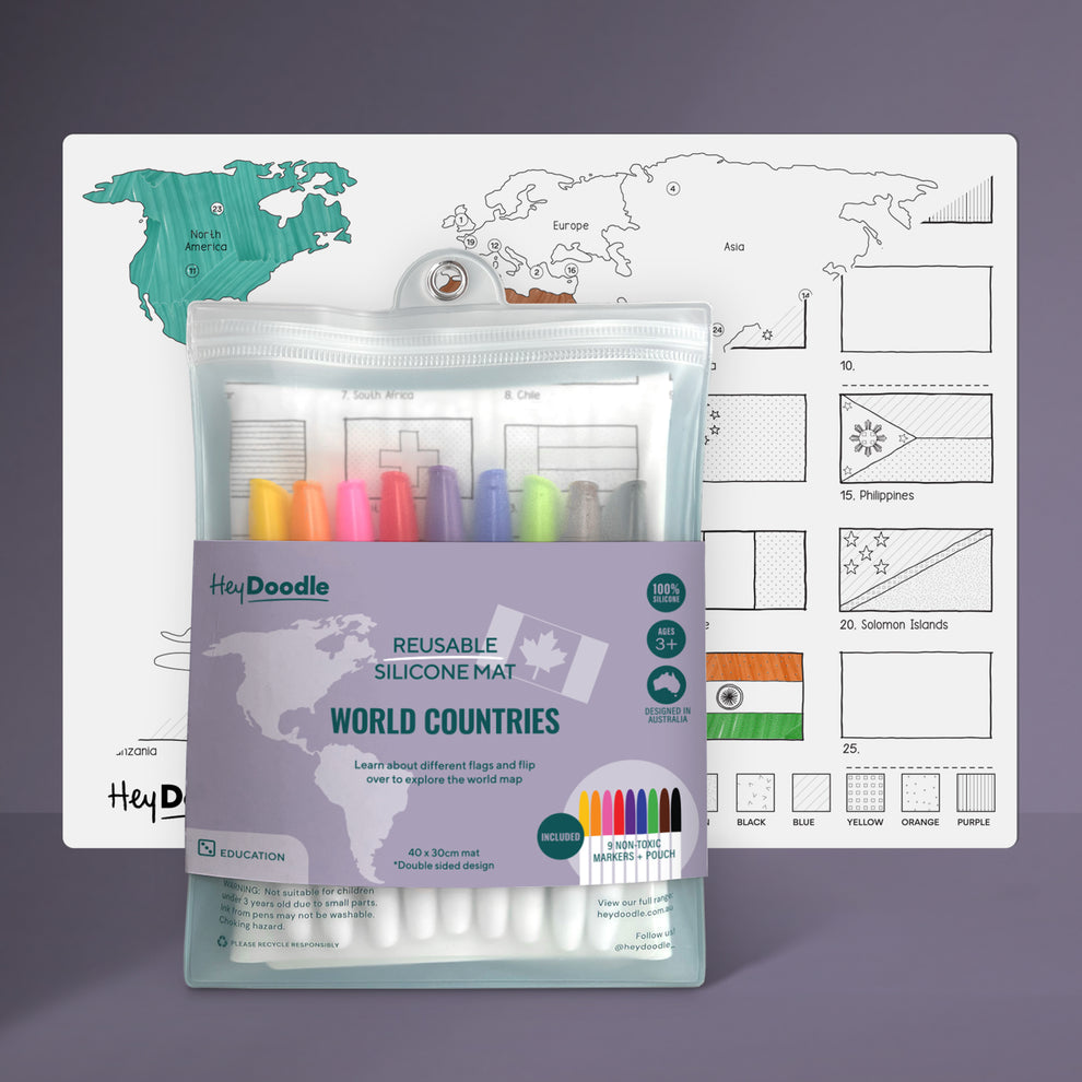 Countries of the World Write-A-Mat